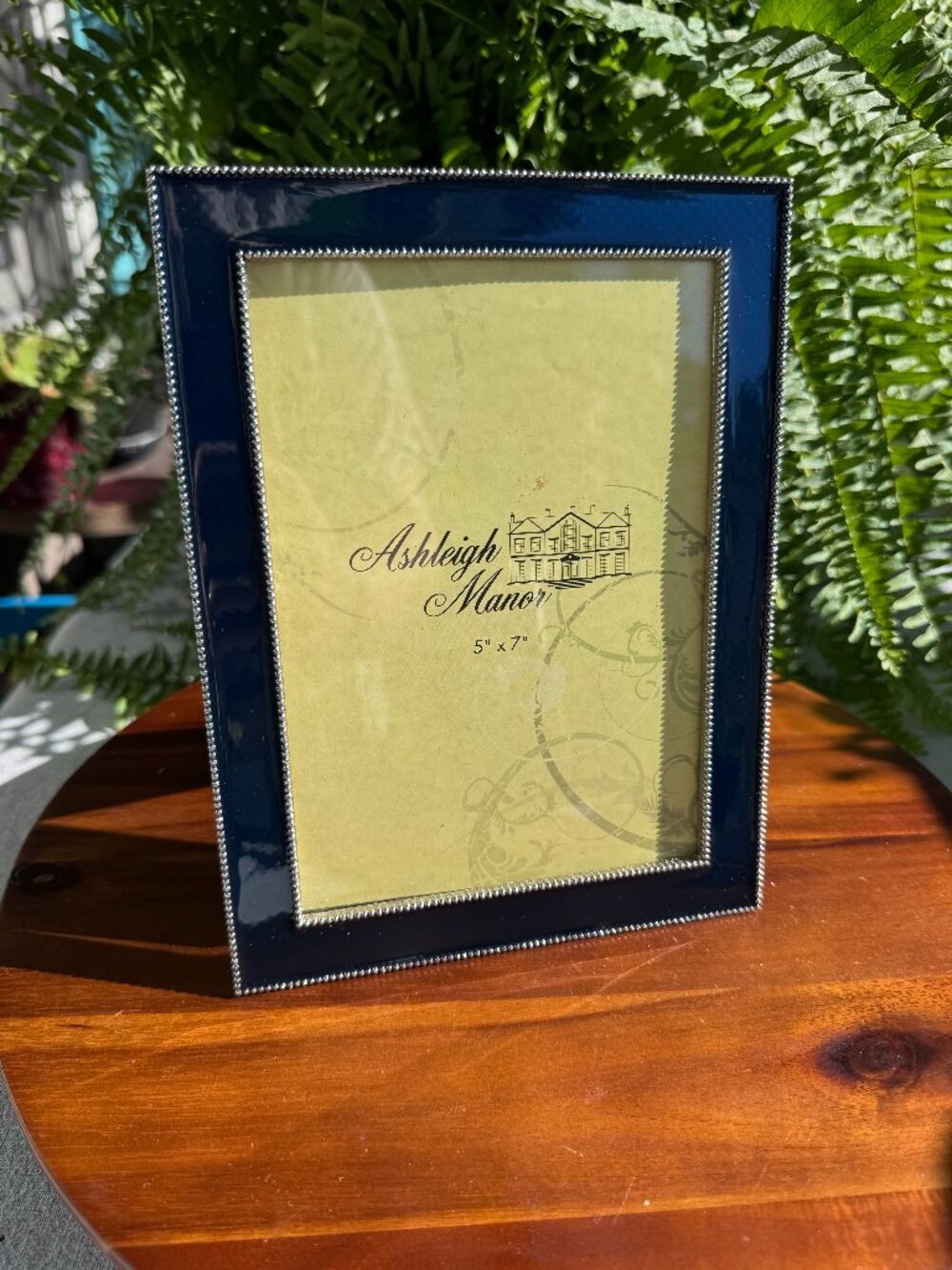 Ashleigh Manor 5x7 Charcoal Grey Enamel, Silver Pewter Frame